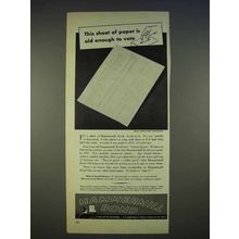 1940 Hammermill Bond Paper Ad - Old Enough to Vote