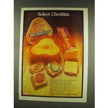1977 Cracker Barrel Cheese Ad - Select Cheddar
