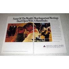 1991 Delta Airlines Ad - Don't Open With a Handshake