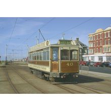 Bus Tram at Hotel Sheraton Blackpool Postcard