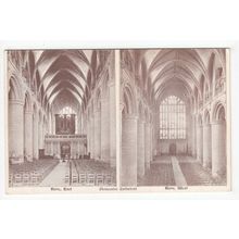 Nave East & West Gloucester Cathedral Postcard Publisher F A Brooke