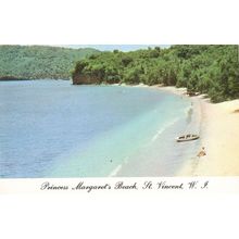 Princess Margaret's Beach Bequia St Vincent West Indies 1960s Postcard