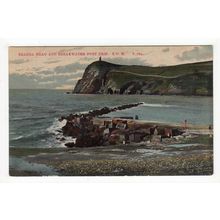 Bradda Head & Breakwater Port Erin Postcard Isle of Man IOM V964