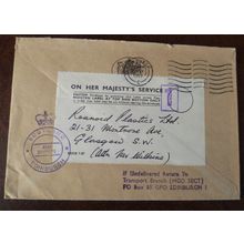1968 GB OHMS cover Edinburgh Glasgow Roanoid Plastics Ltd GPO stationery
