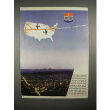 1944 United Air Lines Ad - Pacific Northwest