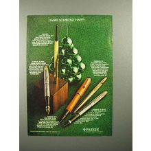 1973 Parker 75, Big Red Pen Ad - Make Someone Happy