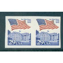 2609 29c Flag Over White House Imperf Fine MNH Pair W0580