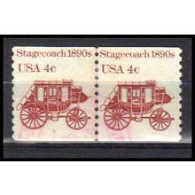 Used 1898A 4c Stagecoach Fine CNP Left 3 PA0324