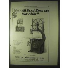 1922 Oliver Ball Bearing Motor Shaft Band Saw Ad