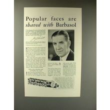 1931 Barbasol Shaving Ad, James J Corbett Gentleman Jim