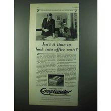 1931 Comptometer Ad - Look Into Office Costs