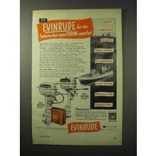 1950 Evinrude Fastwin, Fleetwin Outboard Motor Ad