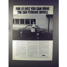 1972 Fiat 128 Car Ad - Drive the Car Ferrari Drives!