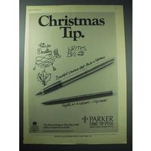 1973 Parker Flighter Fibre-Tip Pen Ad - Christmas