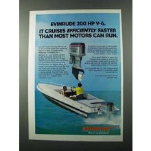 1976 Evinrude 200 Outboard Motor Ad - Efficiently