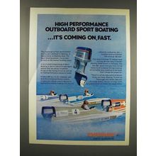 1976 Evinrude 200 Outboard Motor Ad - Sport Boating