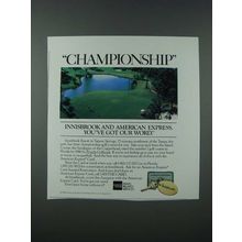 1986 American Express and Innisbrook Resort Ad - Championship