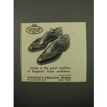 1950 Church's Shoes Ad - Made in the great tradition of England's finest