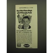 1950 Zest MSG Ad - Now! Work flavor Magic with 14 everyday foods