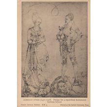Durer Design For Sepulchral Monument German School Postcard