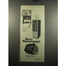 1972 Magnavox Clock Radio, Cassette Recorder and Portable TV Advertisement