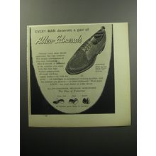 1957 Allen-Edmonds Coronado Shoes Ad - Every man deserves a pair