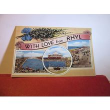 multiview, RHYL, Denbighshire used postcard by Valentine 1962 pm =