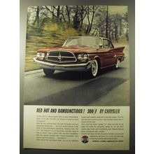 1960 Chrysler 300/F Car Ad - Red hot and rambunctious! 300/F by Chrysler