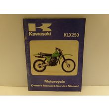 Kawasaki KLX250 Motorcycle Owner's Manual & Service Manual 1979