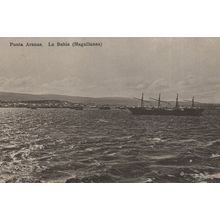 Punta Arenas Bahia Temporal Magallanes Chile Old Postcard