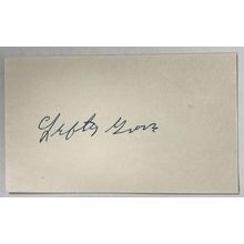 Lefty Grove (d. 1975) Signed Autographed Vintage 3x5 Index Card