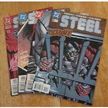 X 4 Vintage " Steel " comics from the 1990's.
