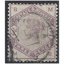 1883 SG191 3d Lilac Fine Used Check Letters "MB" .. .