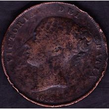 1853 Great Britain 1 Penny Coin