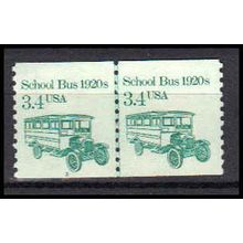 2123 3.4c School Bus Very Fine MNH Dry Gum CNP Left 2 PA0626