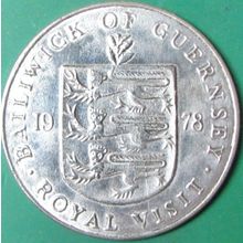 1978, 25 Pence, Guernsey Medallic Issue. Challenge Coin, Souvenir. REPLICA. 66.
