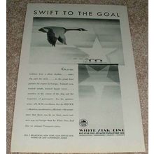 1929 White Star Line Ad, Swift to the Goal!
