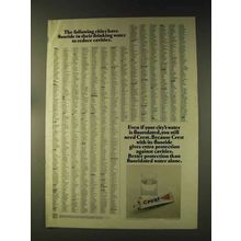 1976 Crest Toothpaste Ad - Cities Have Fluoride