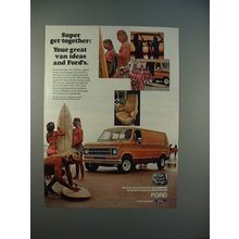 1976 Ford Econoline Van Ad w/ Surfers - Get-together