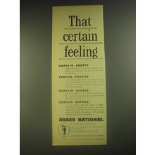 1958 Abbey National Building Society Ad - That certain feeling