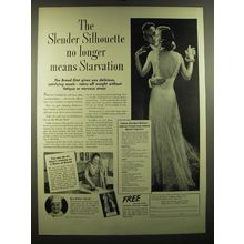 1939 American Institute of Baking Ad - The slender silhouette no longer means