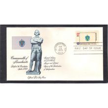 FDC Fleetwood 1638 13c Massachusetts (Cachet-U/A) CV01177
