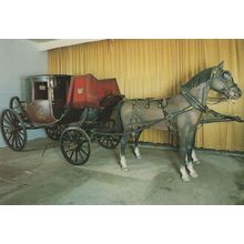 Dressed Chariot Coach Dodington Avon Carriage Museum Postcard