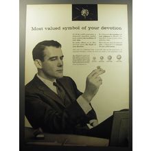 1956 De Beers Diamonds Advertisement - Most valued symbol of your devotion