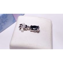 Estate .80ctw Natural Blue Sapphire/Diamond 14Kt White Gold Drop Pendant #22476