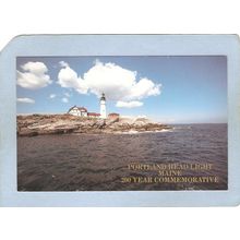 ME Portland Lighthouse Postcard Portland Head Lighthouse 200 Year Commemor~169