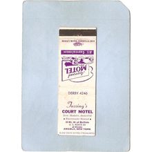 New York Angola Matchcover Tussing's Court Motel Rt 20 w/Low Phone Number ~2349