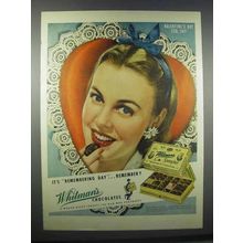 1945 Whitman's Chocolates Ad - Valentine's Day
