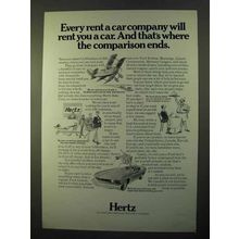 1970 Hertz Rent-a-Car Ad - The Comparison Ends