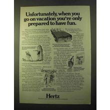 1970 Hertz Rent-a-Car Ad - Only Prepared to Have Fun